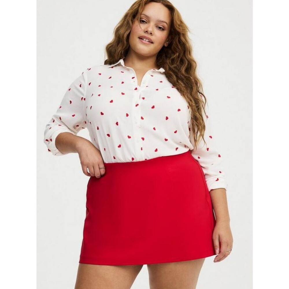 Torrid Studio Pull-On Skort Jester Red 0x nwot